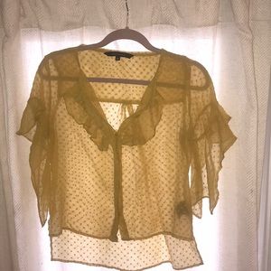 Beautiful eyelet sheer blouse